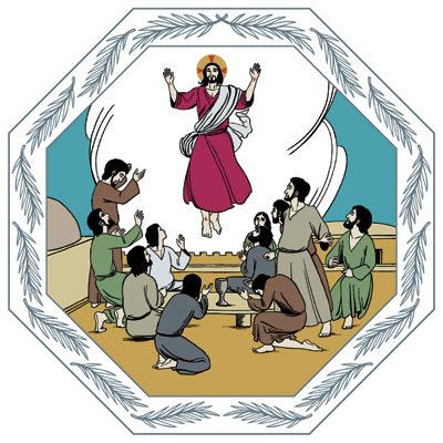 Messu Jeesus nousemassa taivaaseen