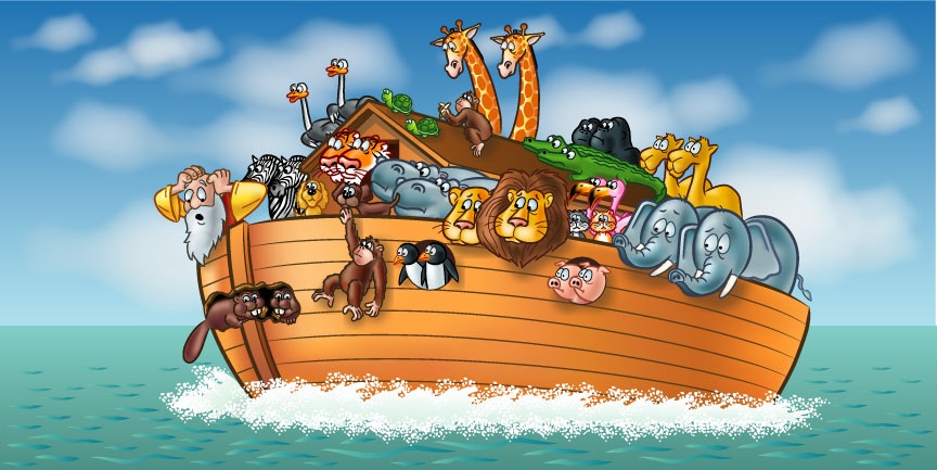 piirretty kuva Nooan arkista